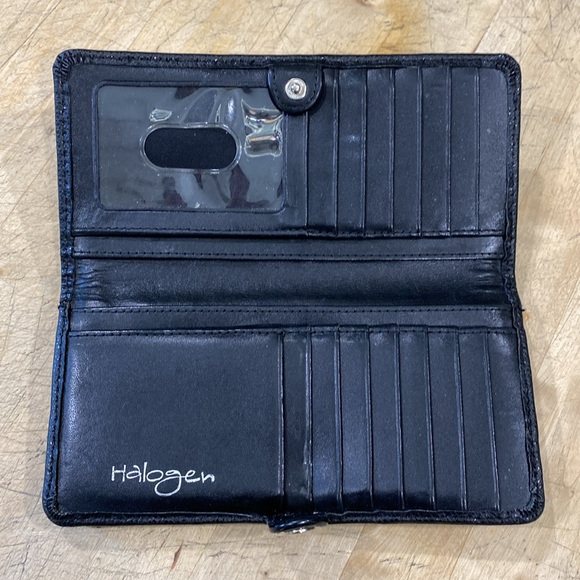 Halogen black leather wallet - Picture 2 of 3